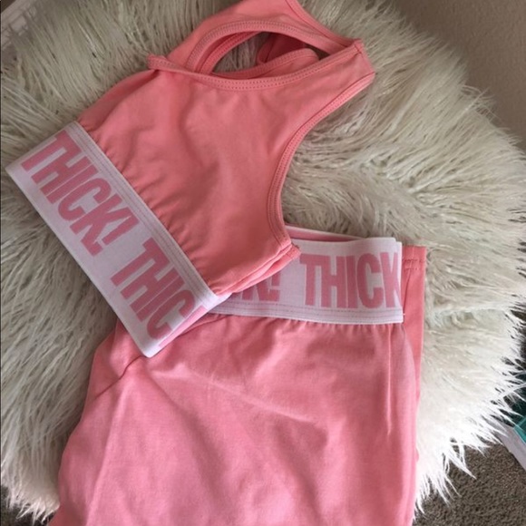 Kylie Jenner Pink ‘THICK’ Sports Set - Picture 1 of 4